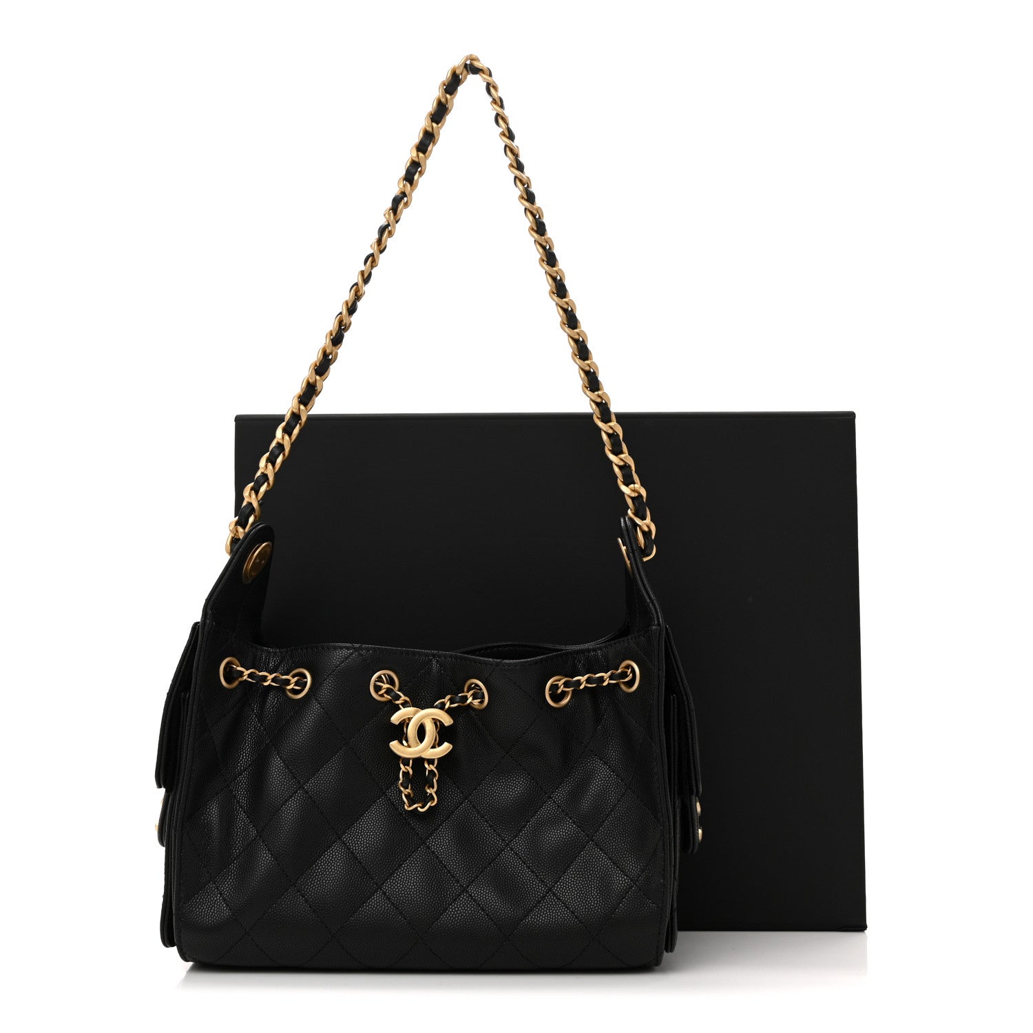 Caviar Quilted Mini Chanel 25 Handbag Black