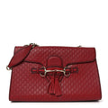 Microguccissima Medium Emily Chain Shoulder Bag Red