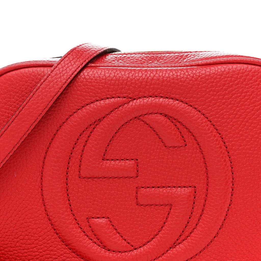 Pebbled Calfskin Small Soho Disco Bag Tabasco Red
