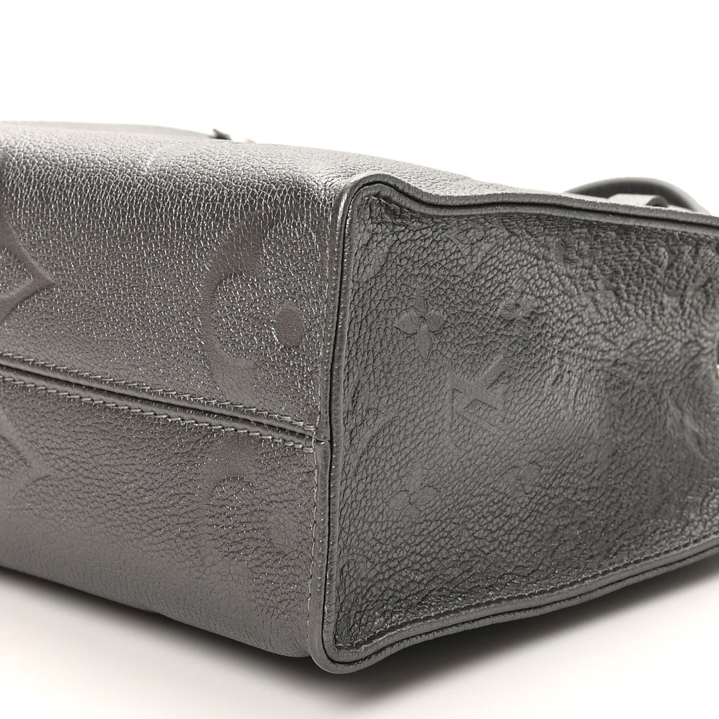 Metallic Empreinte Monogram Giant Onthego PM Gun Metal