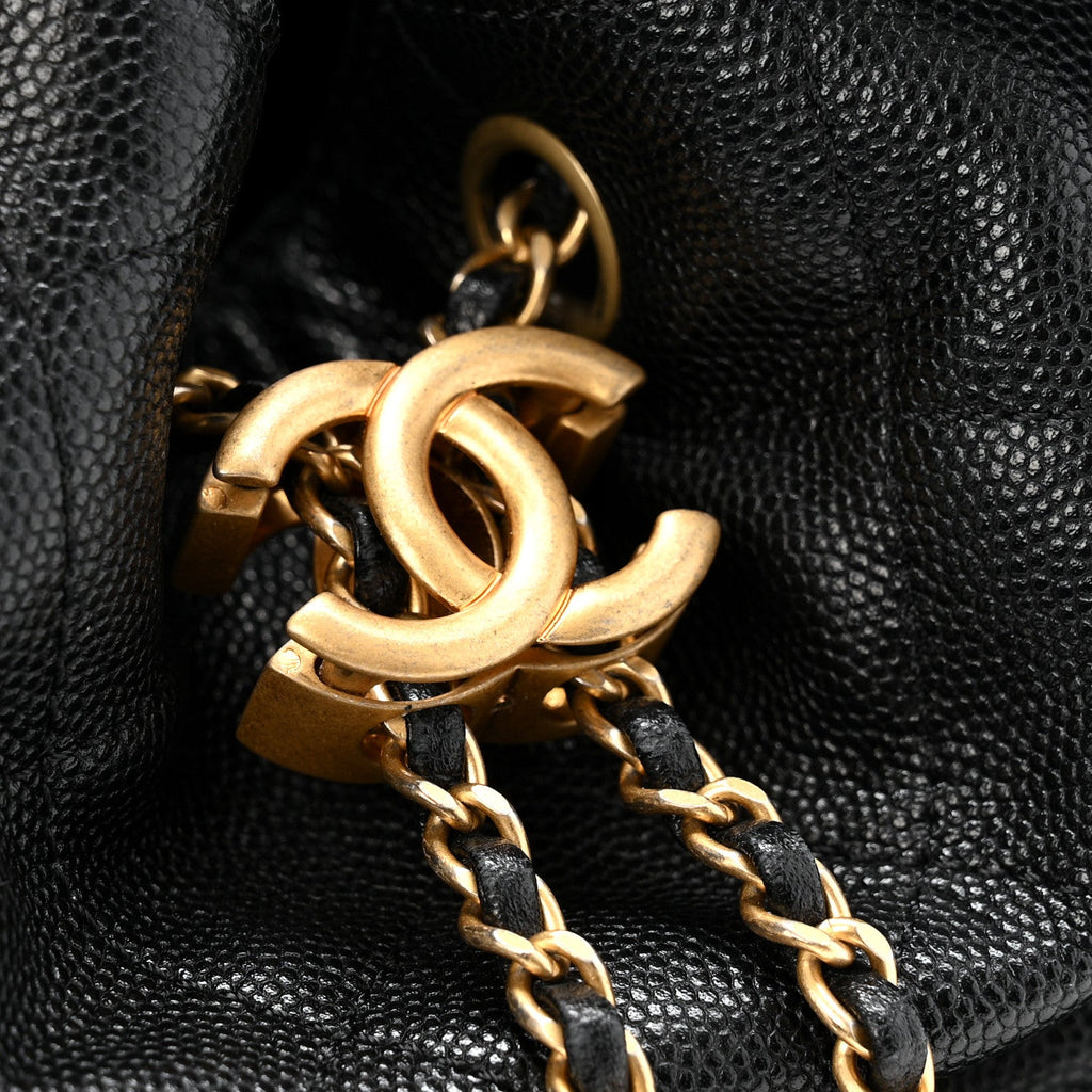 Caviar Quilted Small Chanel 25 Handbag Black