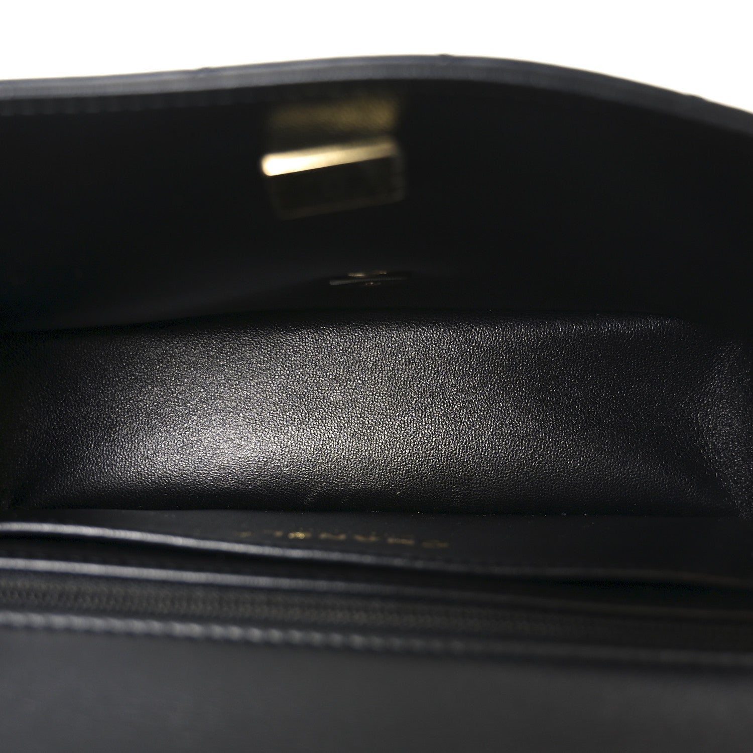 Lambskin Quilted Mini Rectangular Flap Black