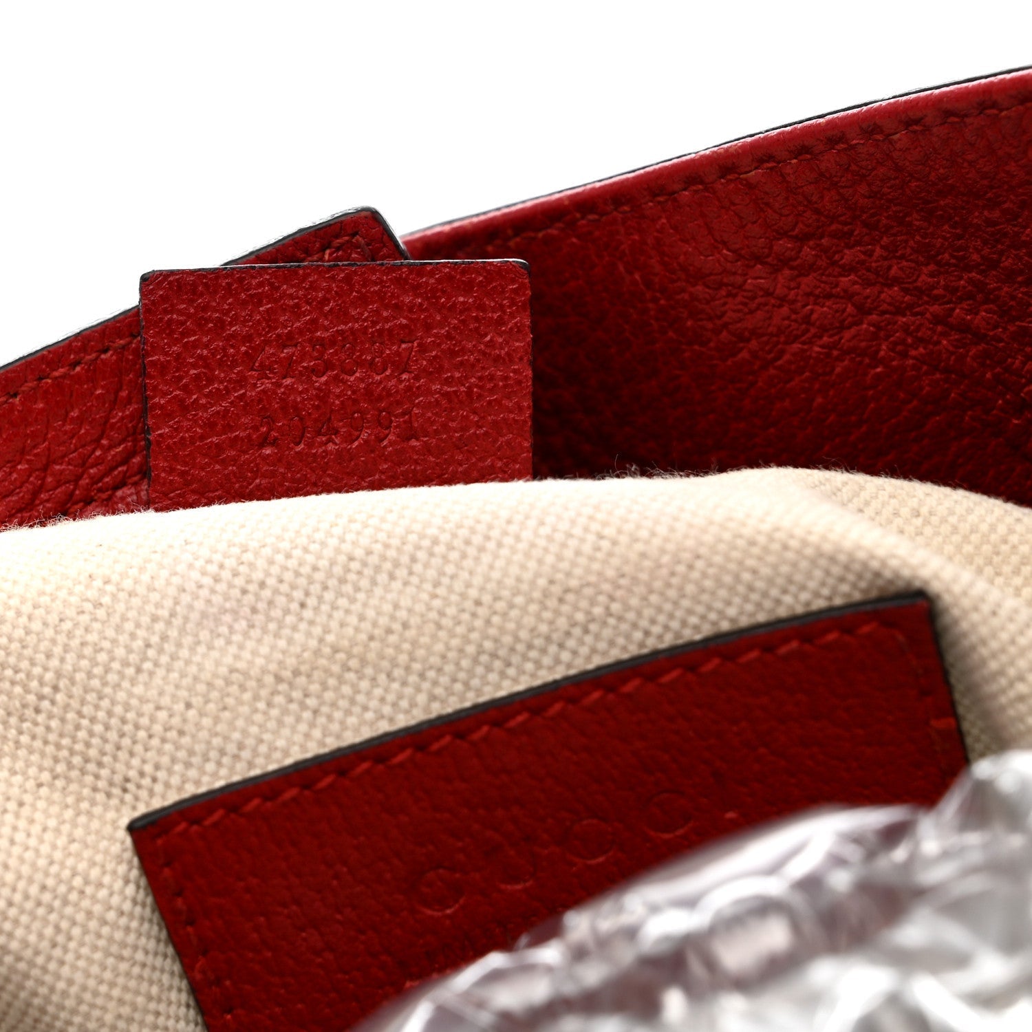 Soft GG Supreme Monogram Web Bosco Patch Small Crossbody Tote Beige Malva Hibiscus Red