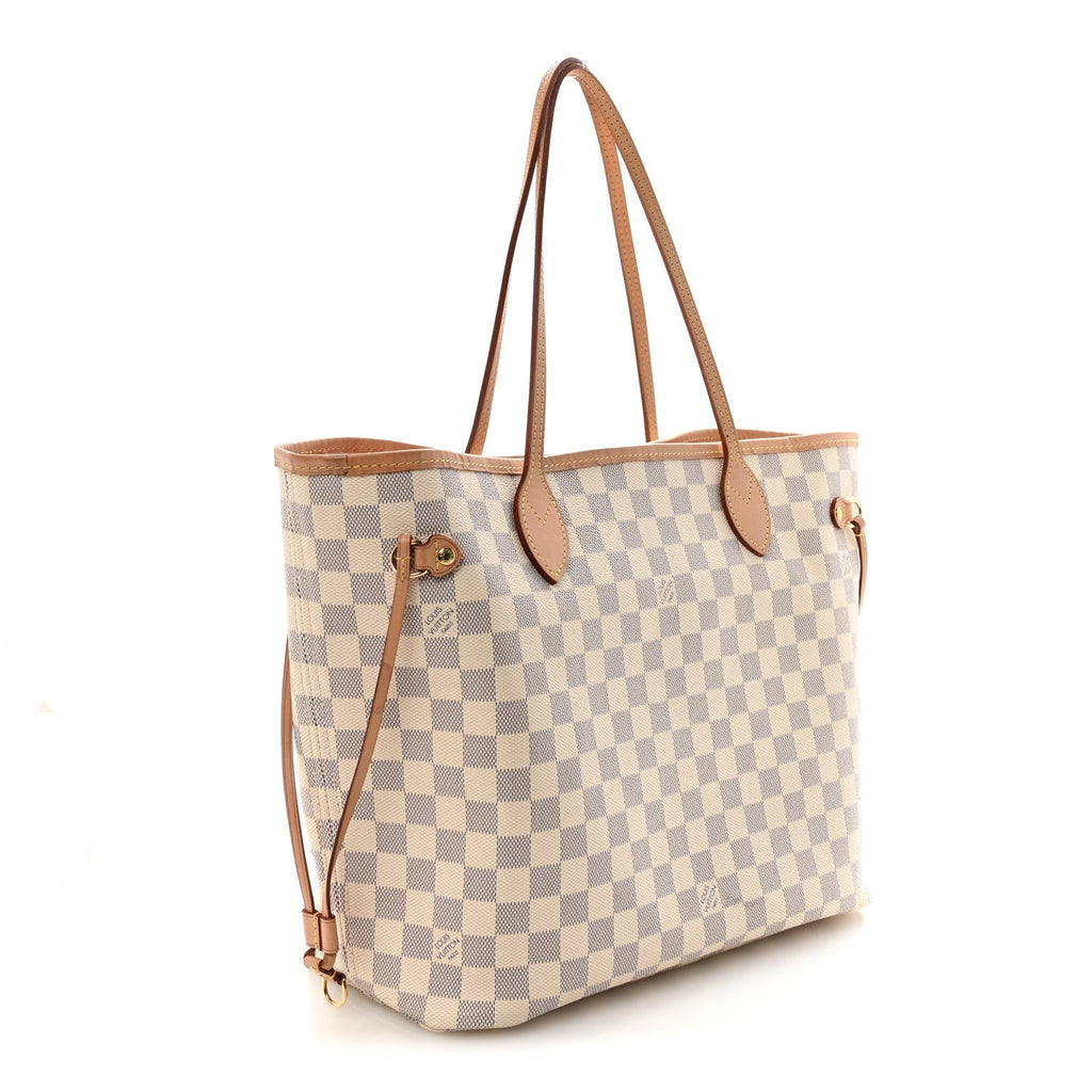 Damier Azur Neo Neverfull MM Rose Ballerine