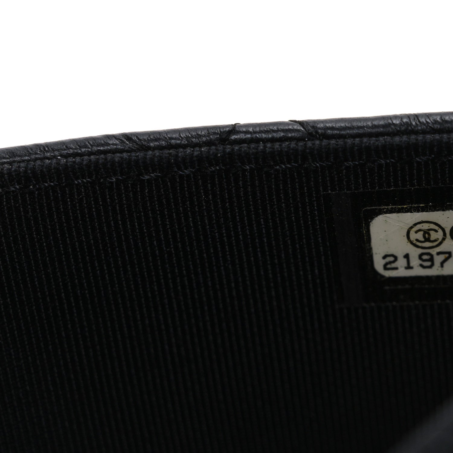 Aged Calfskin Quilted Lucky Charms 2.55 Reissue Wallet On Chain WOC Black
