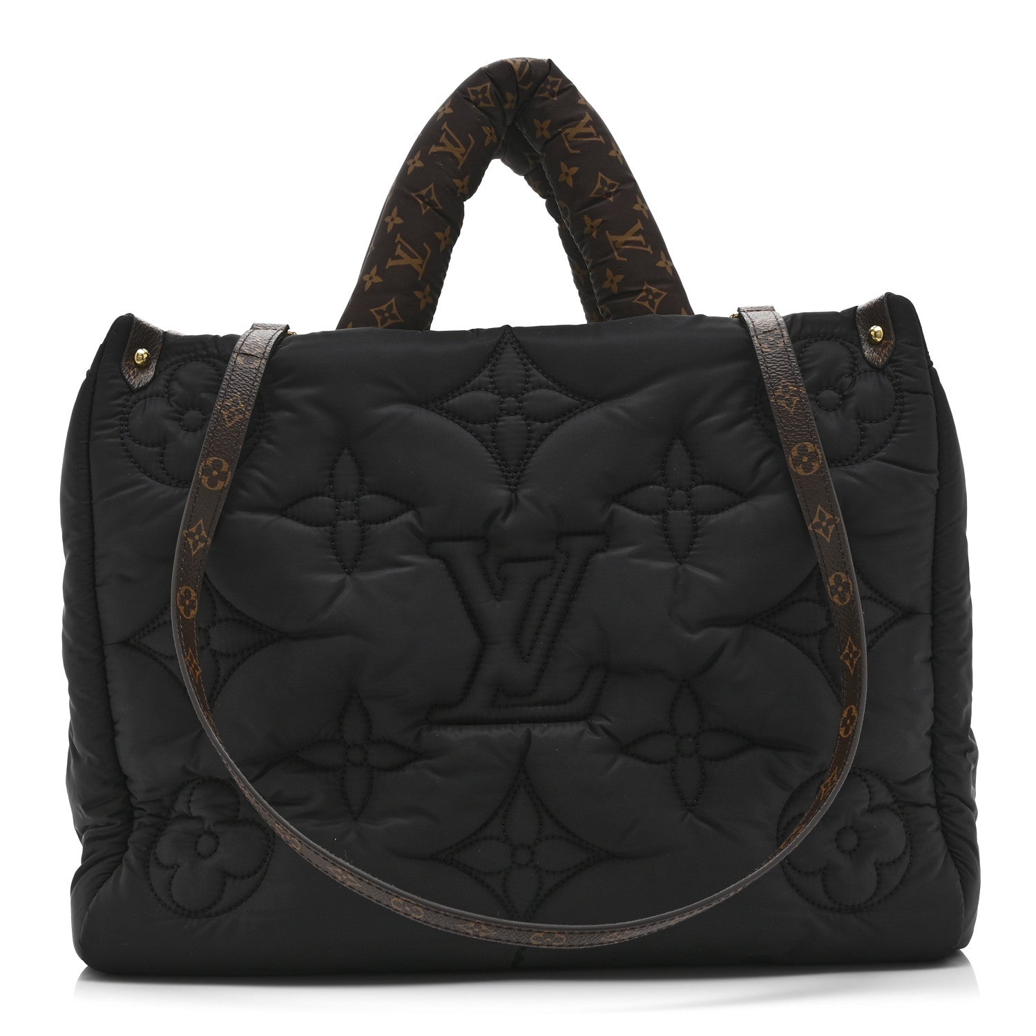 Econyl Monogram Pillow Giant Onthego MM Black