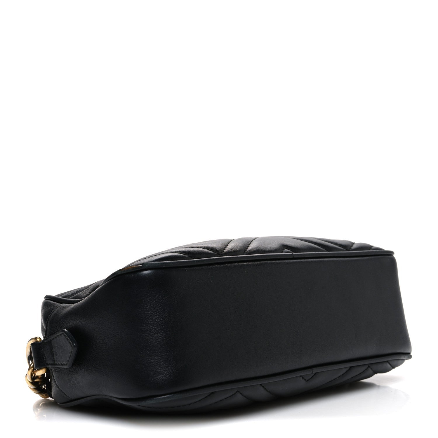 Calfskin Matelasse Small GG Marmont Chain Shoulder Bag Black