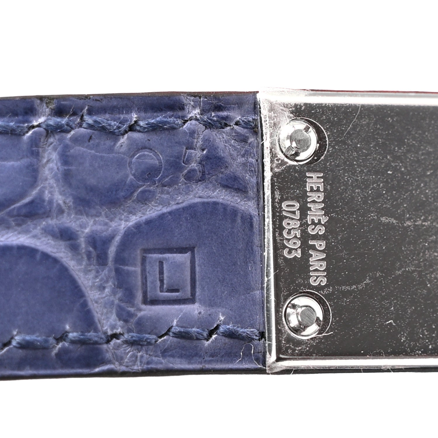 Matte Porosus Crocodile 18K White Gold Diamond Birkin 35 Bleu Brighton