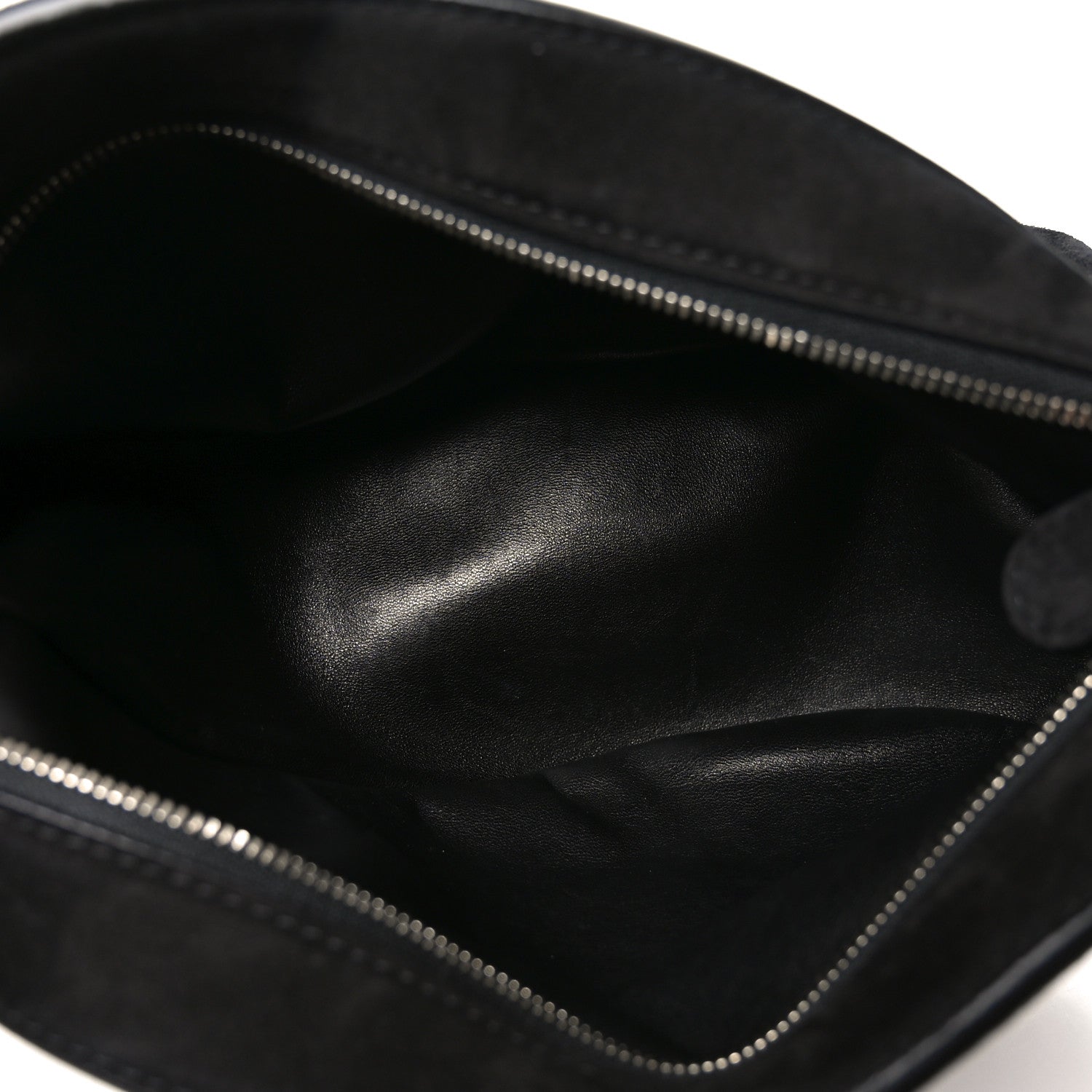 Suede Small Slouchy Banana Bag Black