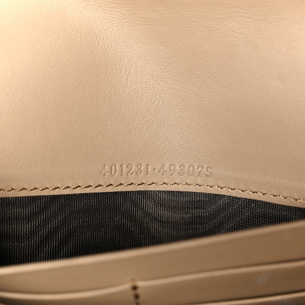 GG Supreme Monogram Mini Dionysus Chain Wallet Beige Taupe