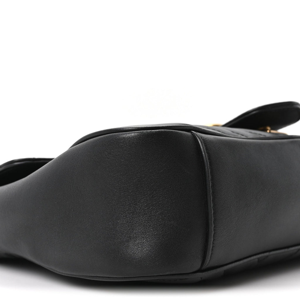 Calfskin Matelasse Medium GG Marmont Shoulder Bag Black