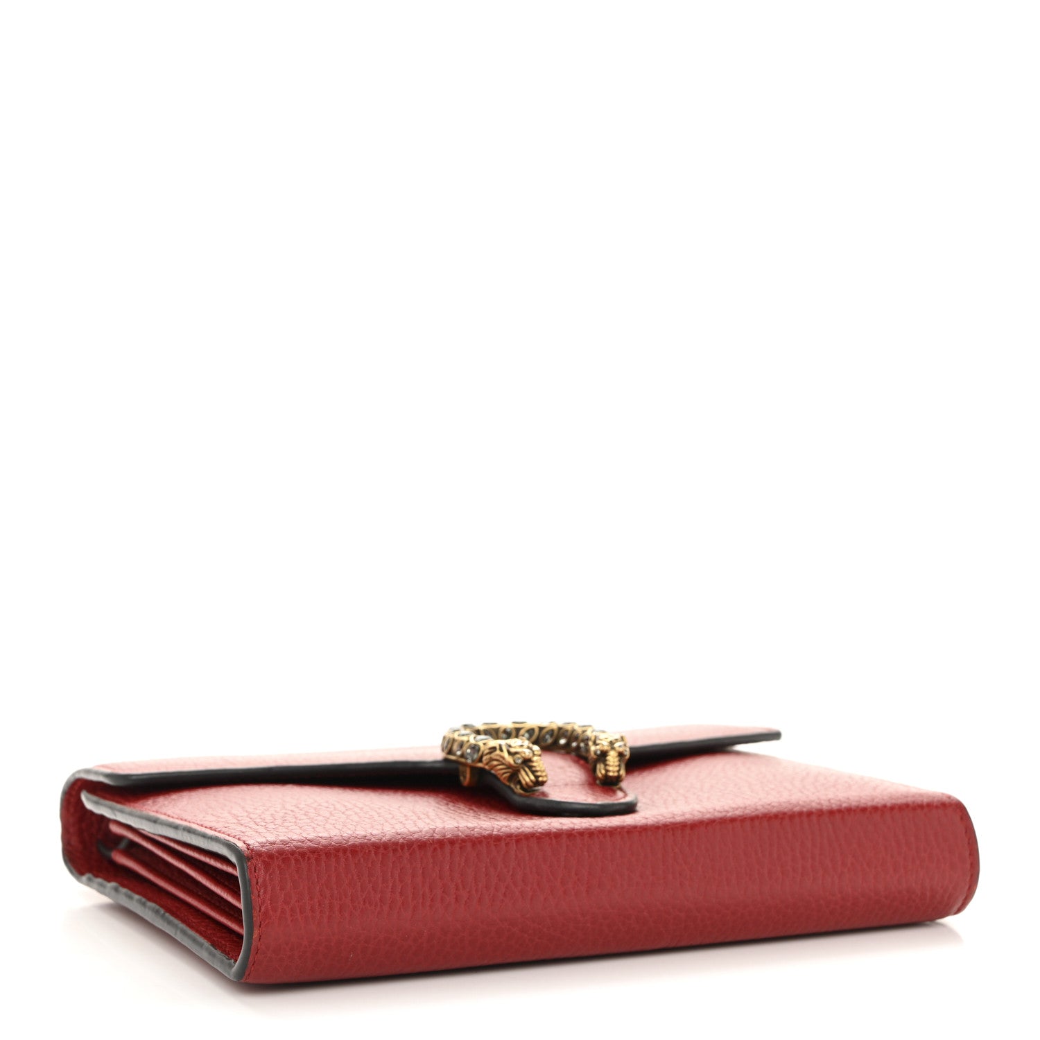 Calfskin Mini Dionysus Chain Wallet Hibiscus Red