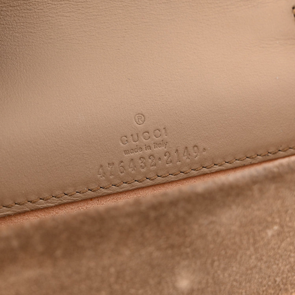 GG Supreme Monogram Super Mini Dionysus Shoulder Bag Taupe