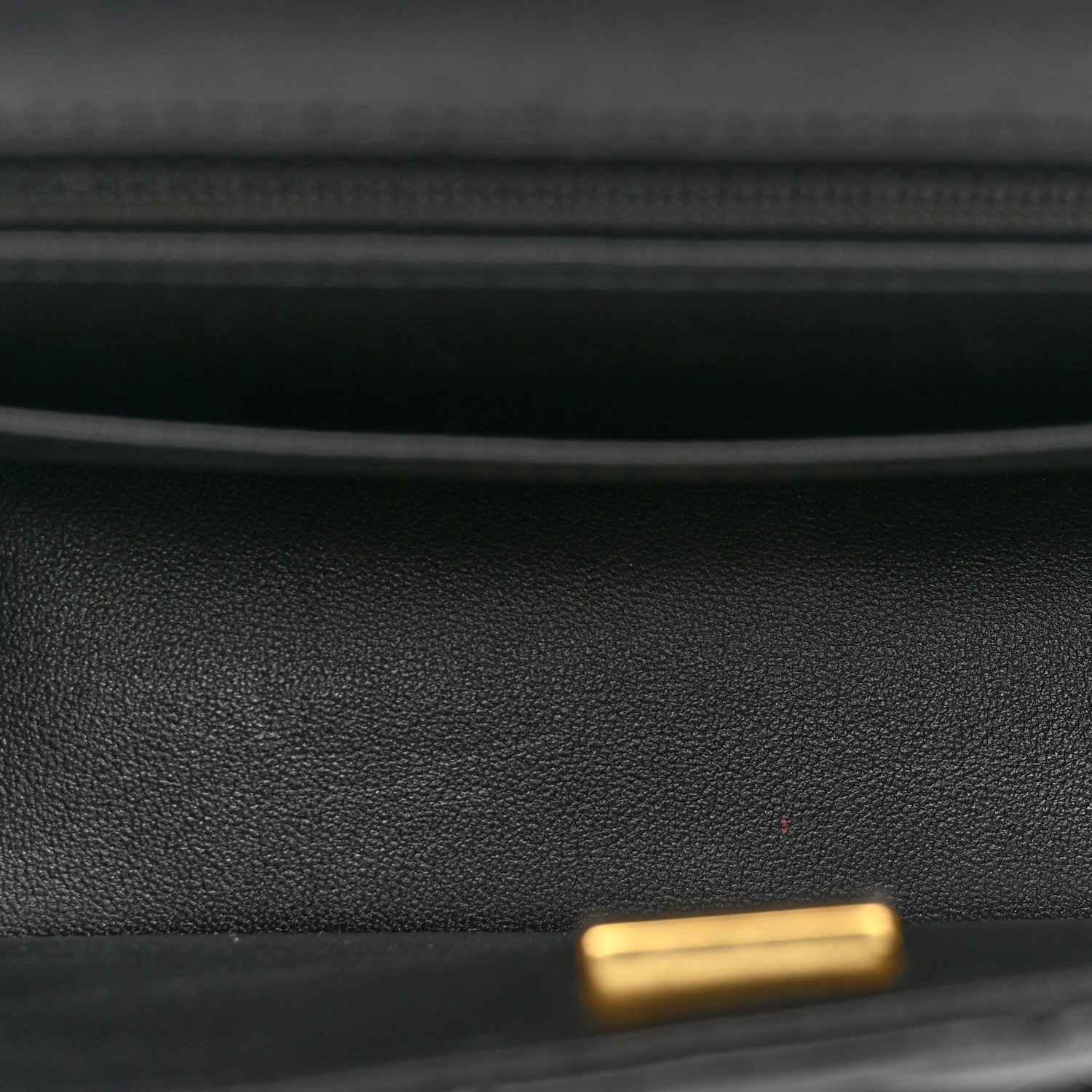 Lambskin Quilted Mini Rectangular Flap Black