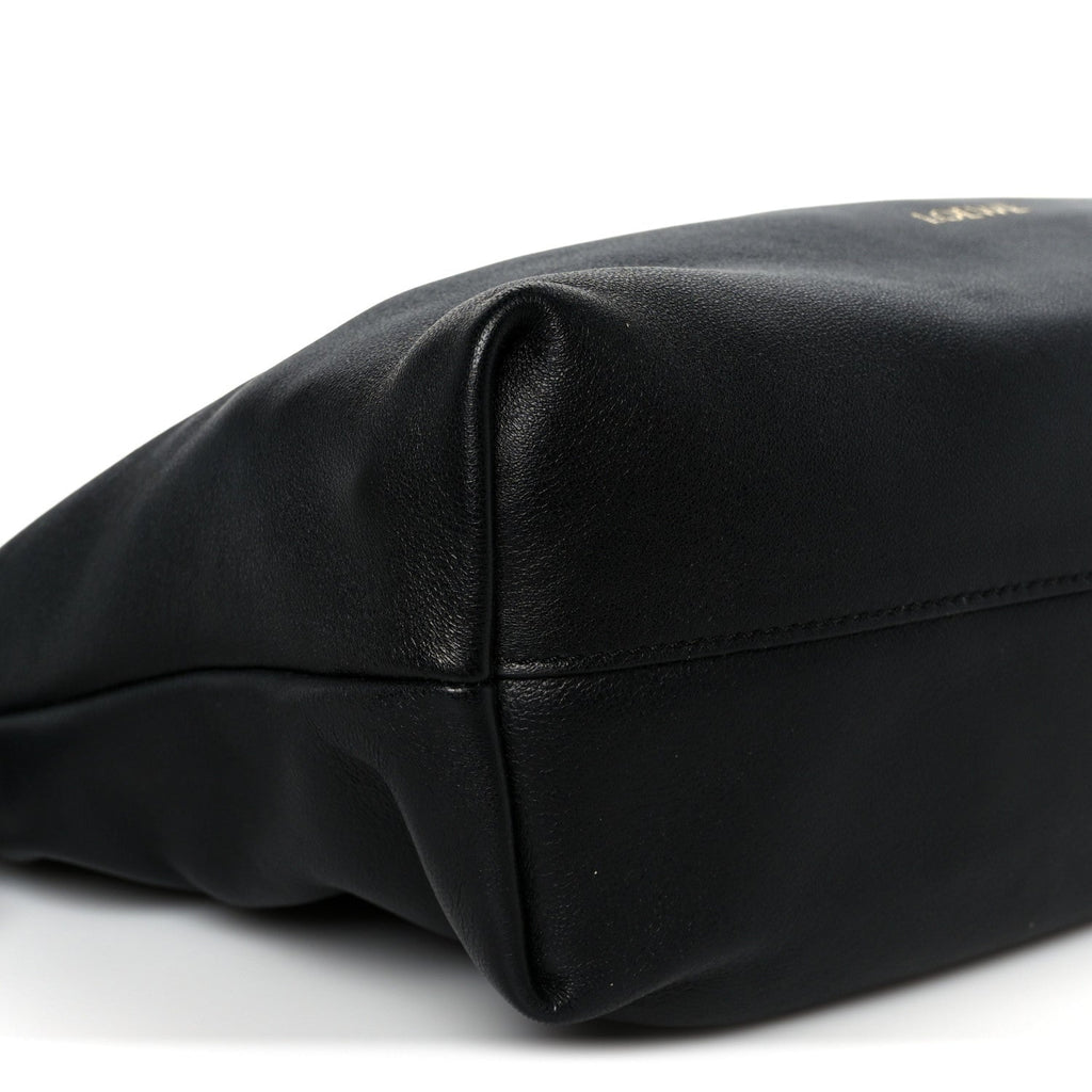 Mellow Nappa Medium Donut Chain Flamenco Knot Clutch Black
