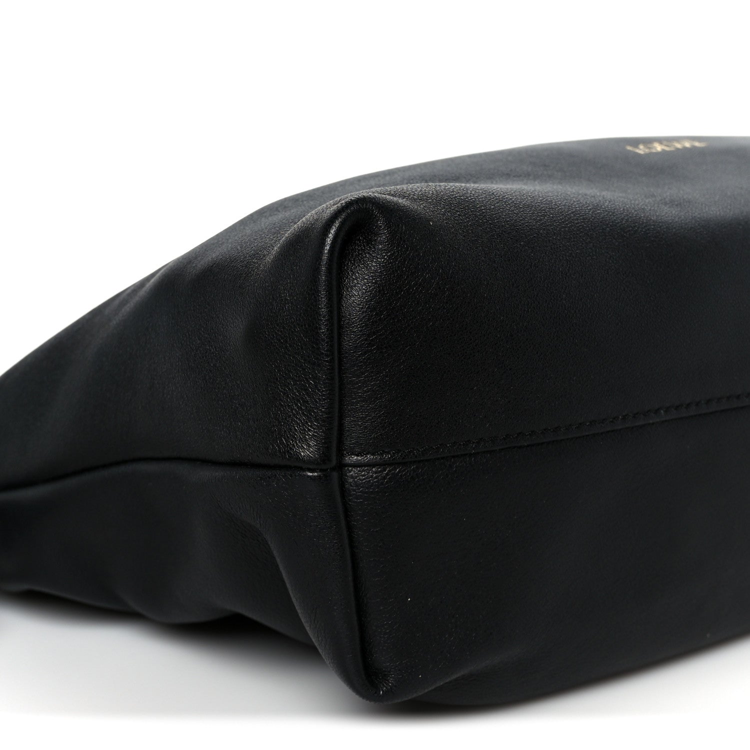 Mellow Nappa Medium Donut Chain Flamenco Knot Clutch Black