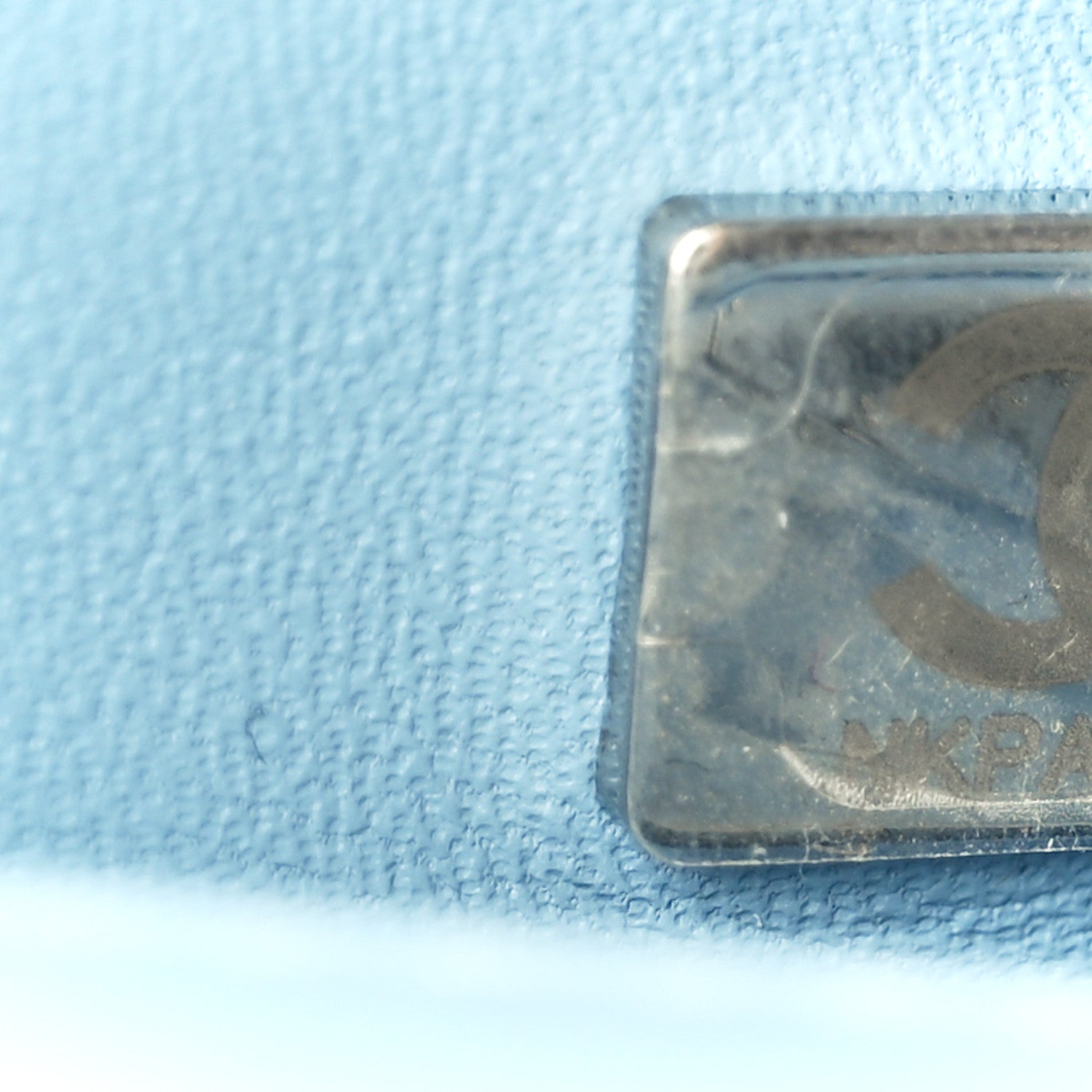 Denim Strass Evening Flap Bag Blue