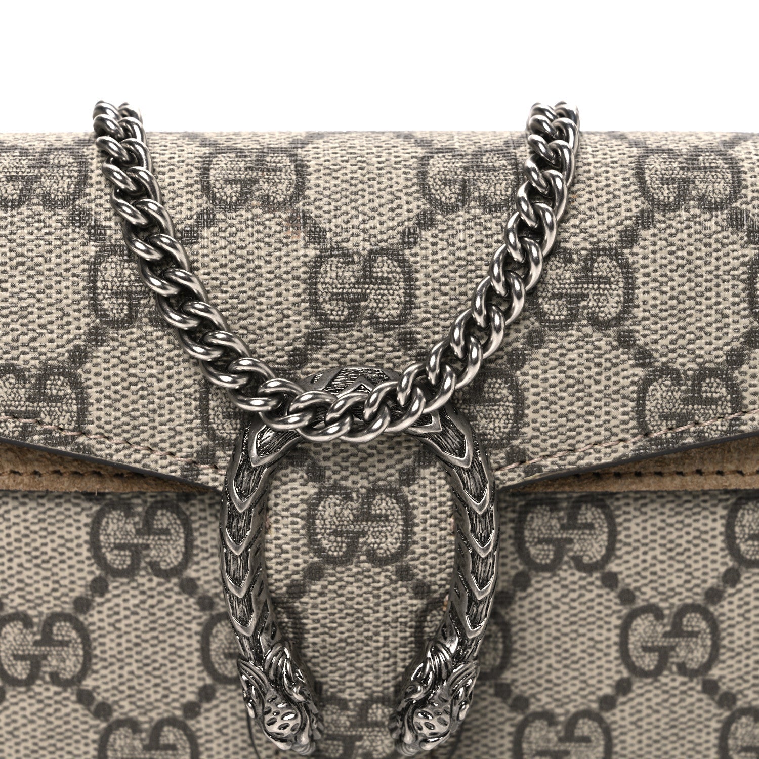 GG Supreme Monogram Super Mini Dionysus Shoulder Bag Taupe