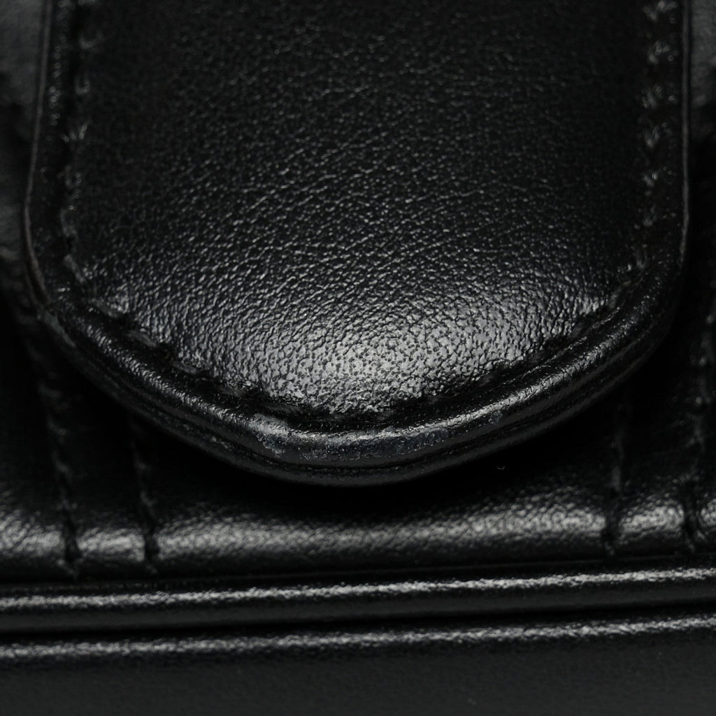 Calfskin Matelasse Mini GG Marmont Shoulder Bag Black