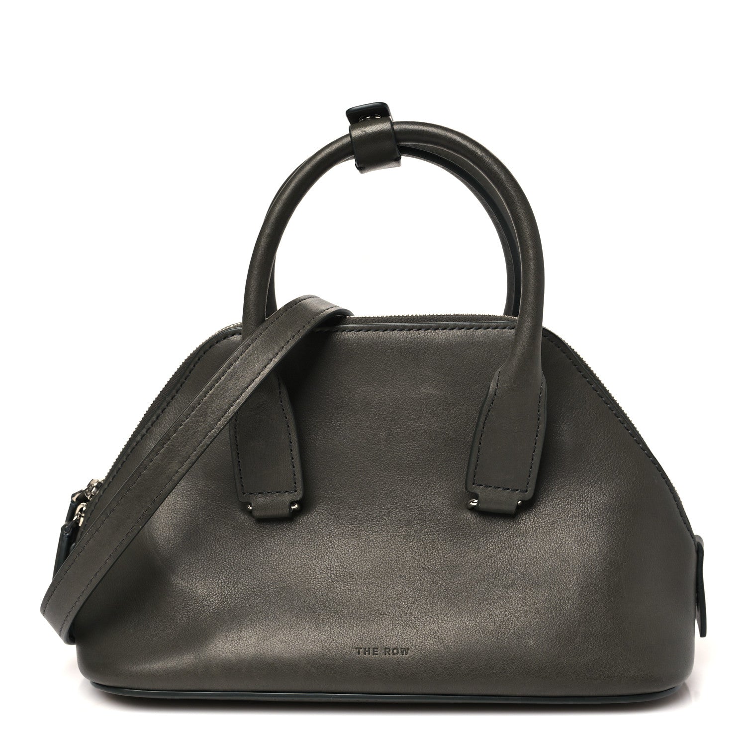 Saddle Calfskin Mini Devon Bag Koala Grey