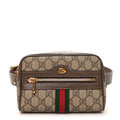 GG Supreme Monogram Web Small Ophidia Belt Bag 85 34 Dark Brown