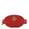 Calfskin Matelasse GG Marmont Belt Bag 85 34 Hibiscus Red