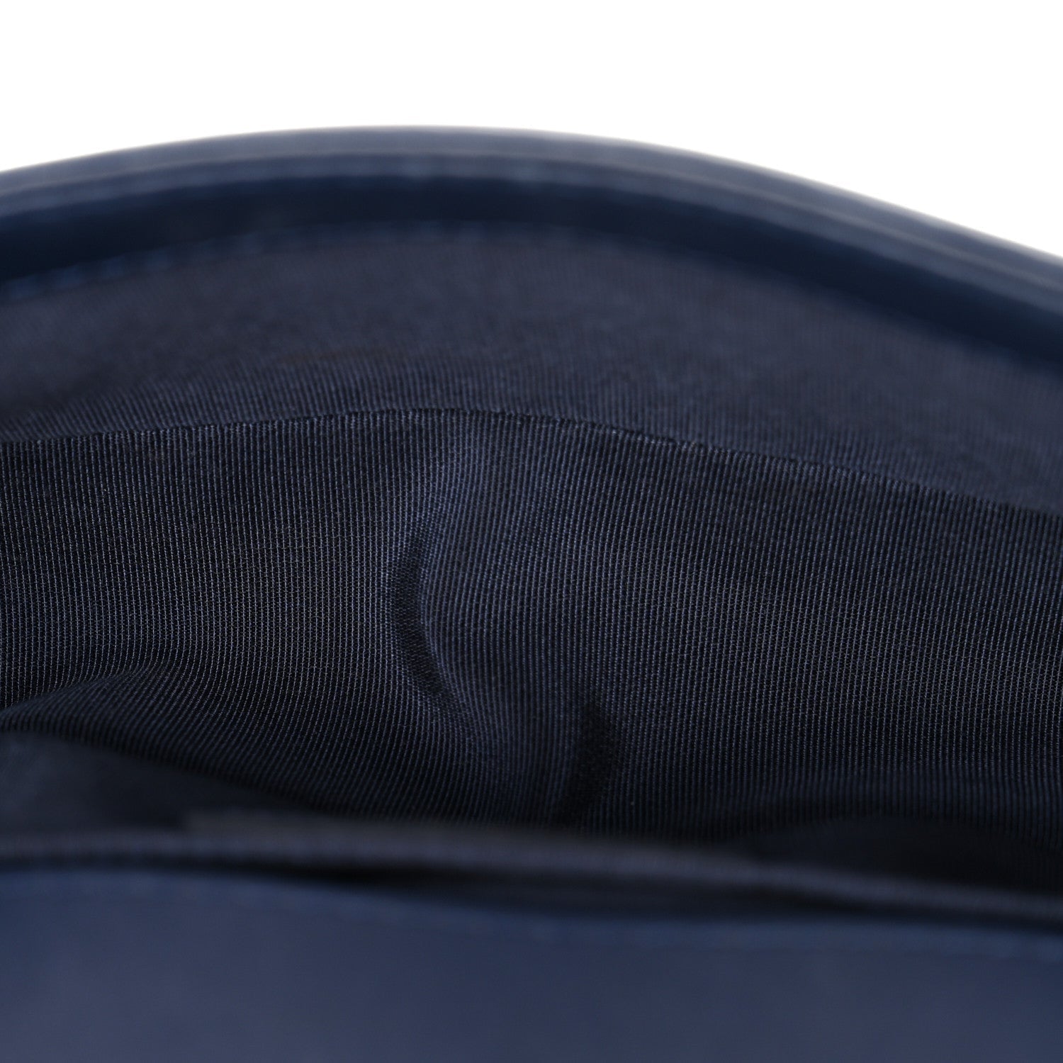 Calfskin Chevron Quilted Braided Small Boy Flap White Navy