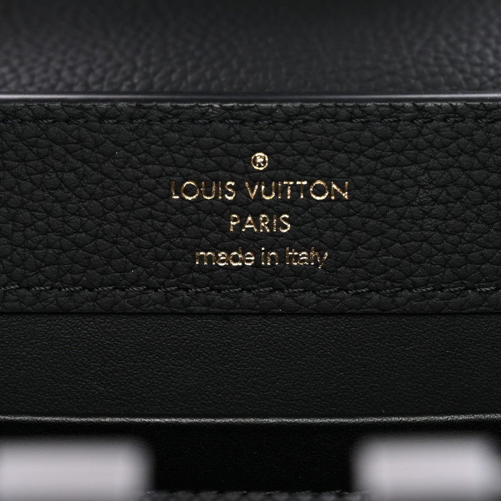 Matte Taurillon Capucines East West Mini All Black