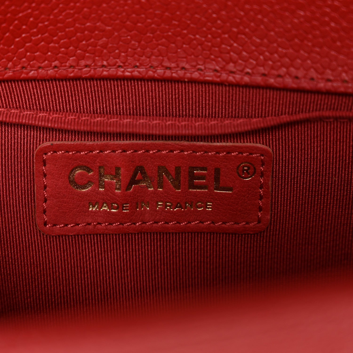 Caviar Quilted Small Boy Flap Red