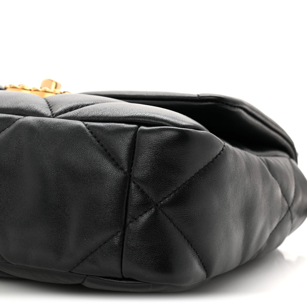 Lambskin Quilted Medium Chanel 19 Flap Black