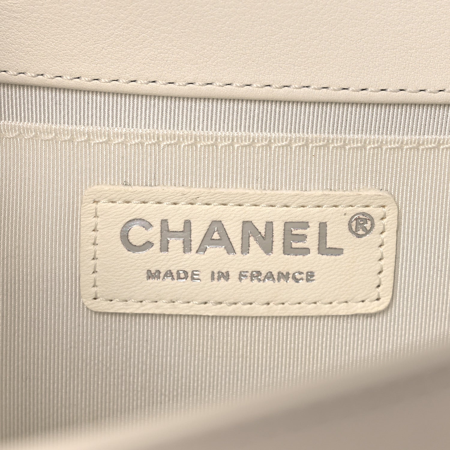 Calfskin Quilted Medium Boy Flap White