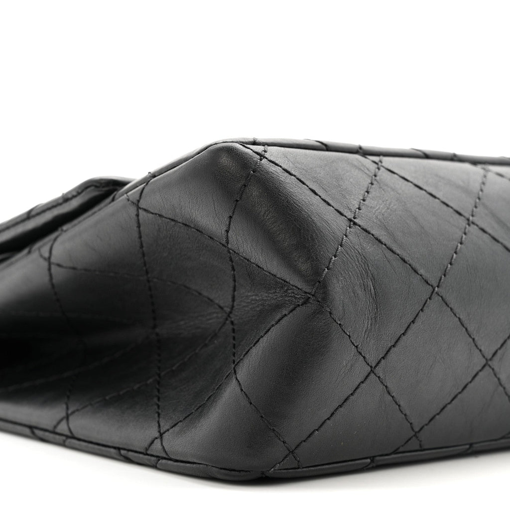 Aged Calfskin Quilted 2.55 Reissue 226 Flap Black