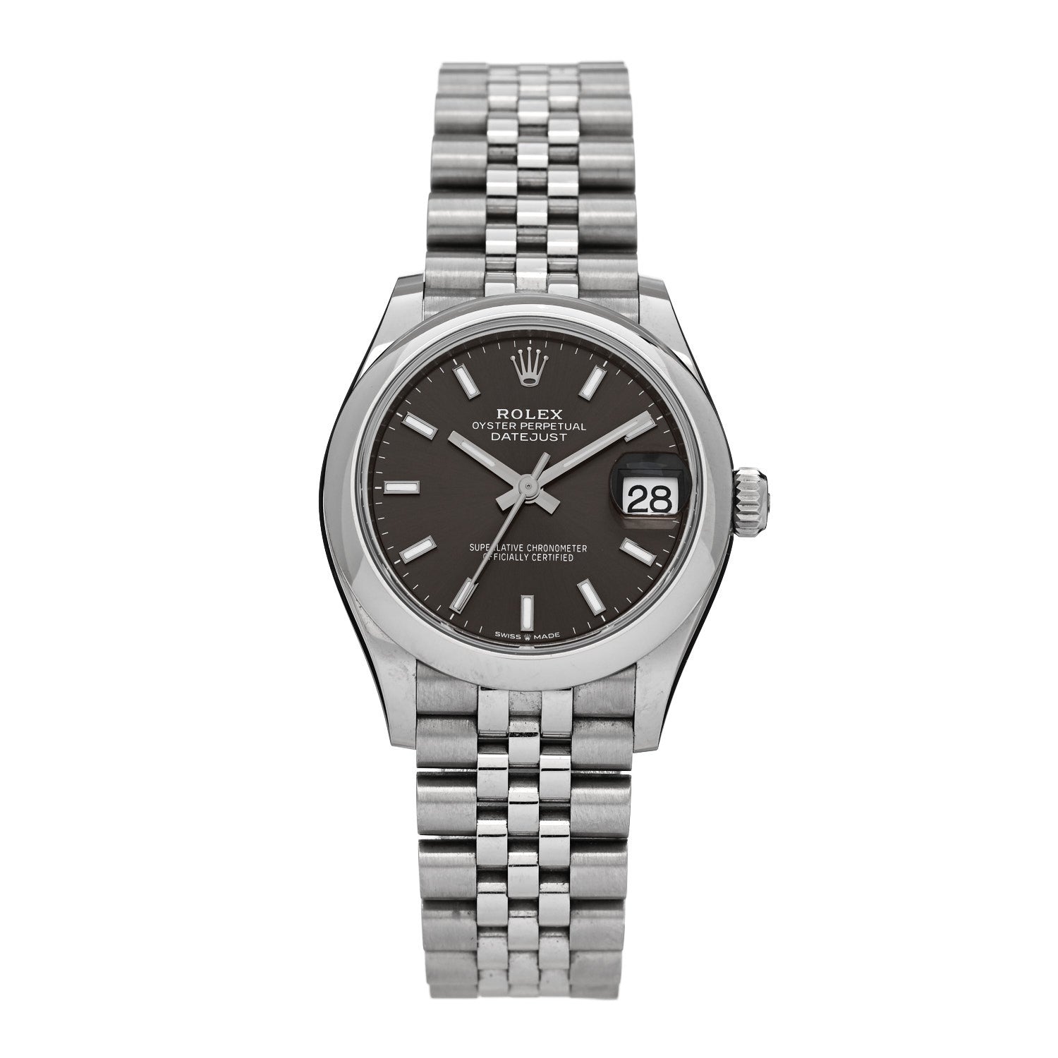 Stainless Steel 31mm Oyster Perpetual Datejust Watch Dark Grey 278240