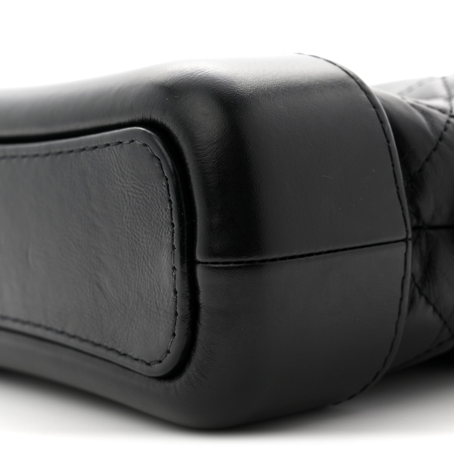 Aged Calfskin Quilted Small Gabrielle Hobo So Black