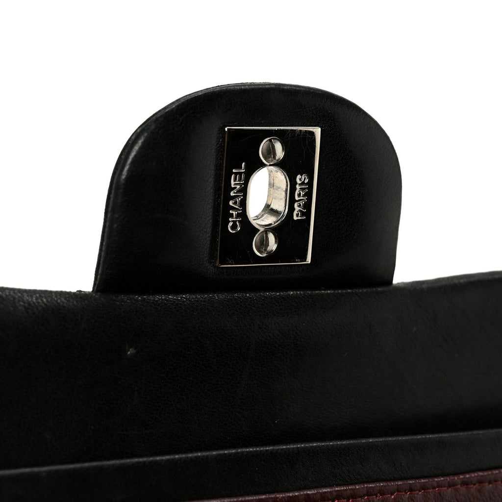 Lambskin Quilted Small Double Flap Black