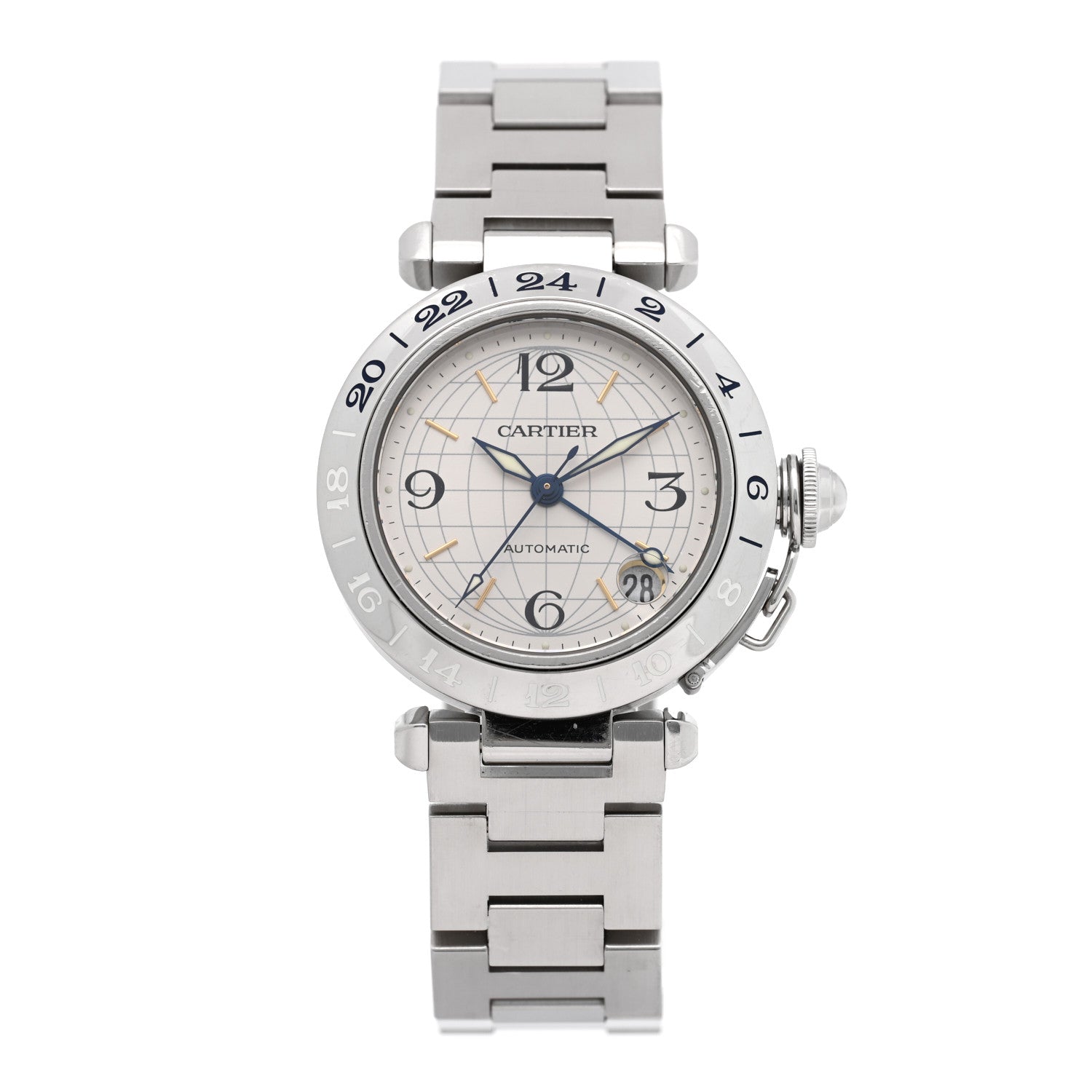 Stainless Steel 35mm Pasha GMT Automatic Watch