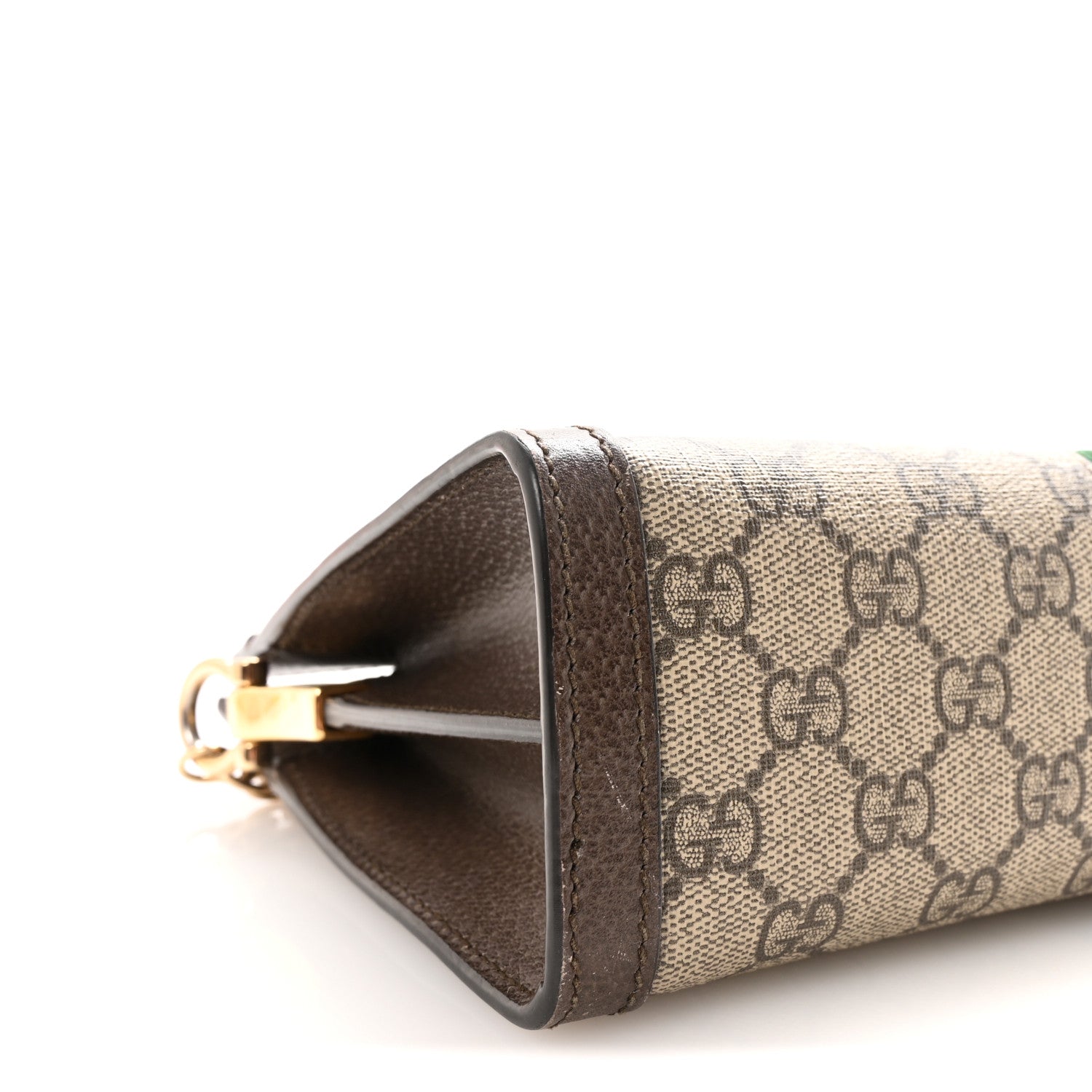 GG Supreme Monogram Web Small Ophidia Chain Shoulder Bag Brown