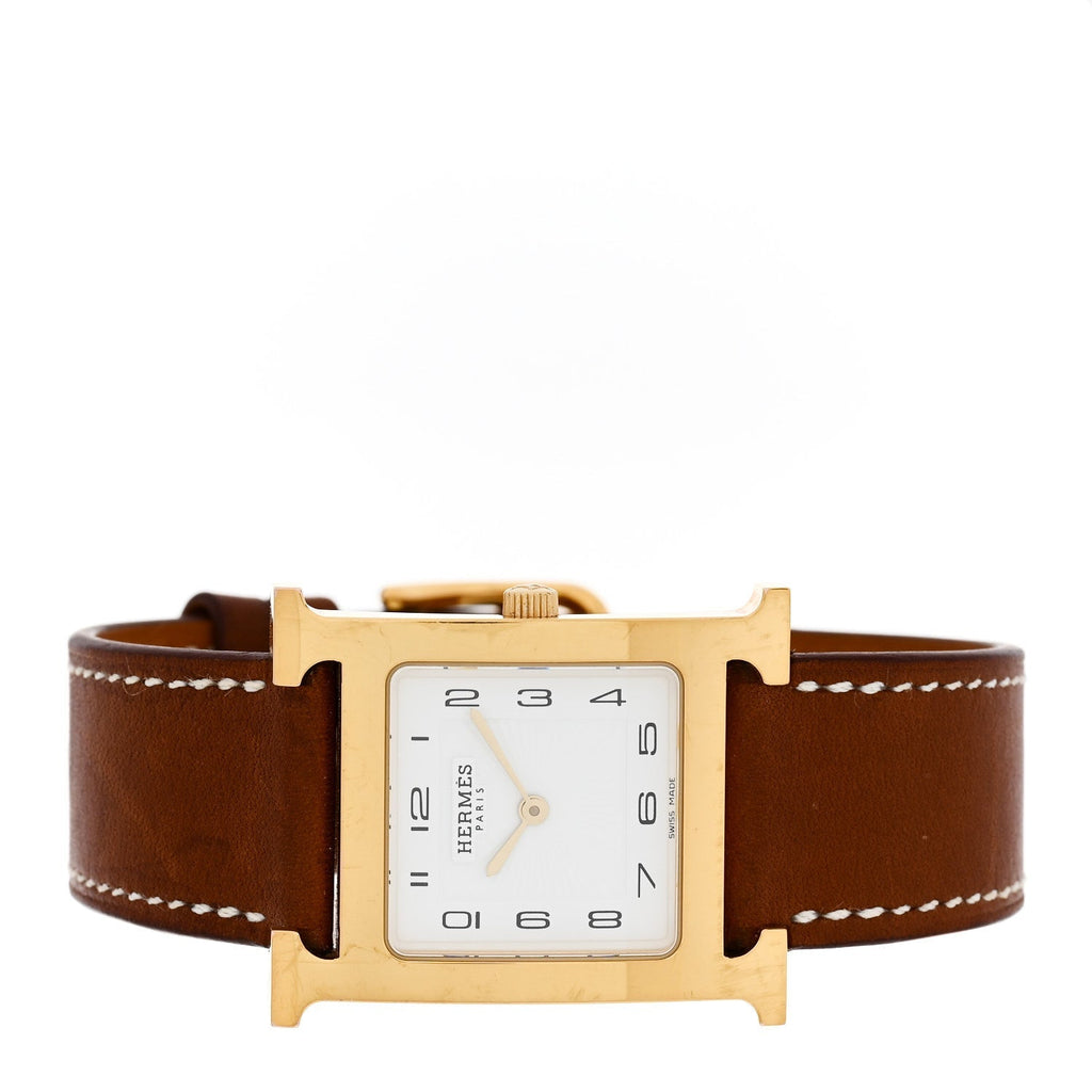 Stainless Steel Epsom 26mm Heure H Hour Quartz Watch Gold