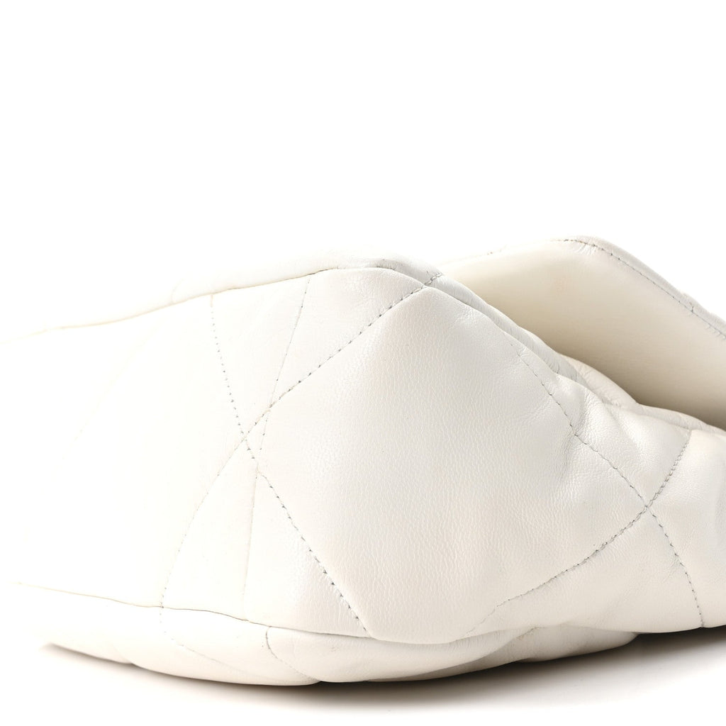Goatskin Quilted Large Chanel 19 Flap White