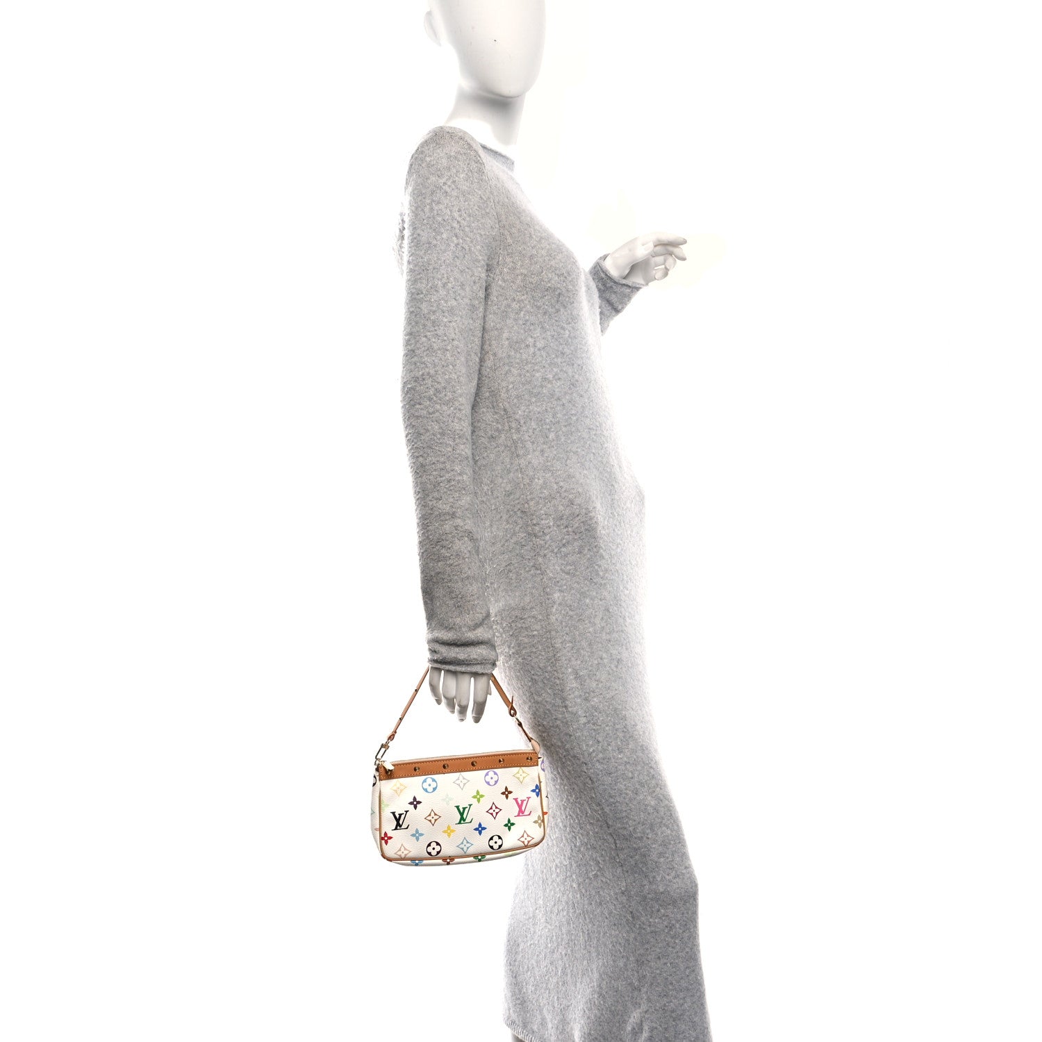 Monogram Multicolor Pochette Accessories White