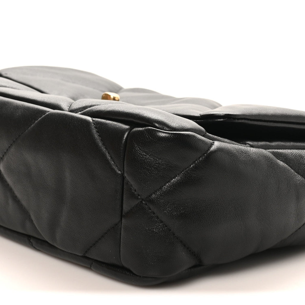 Lambskin Quilted Medium Chanel 19 Flap Black