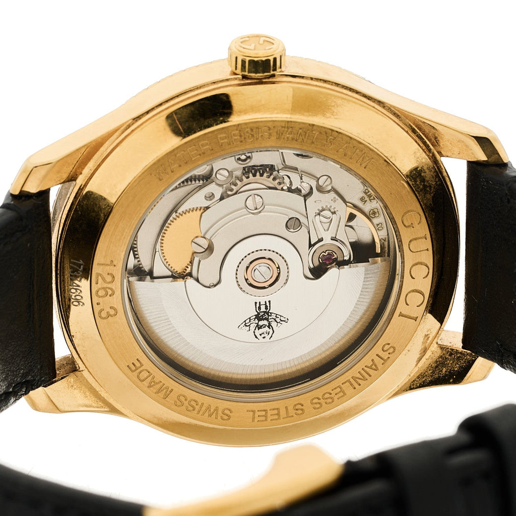 Stainless Steel Calfskin 40mm G-Timeless Eryx Automatic Watch Gold