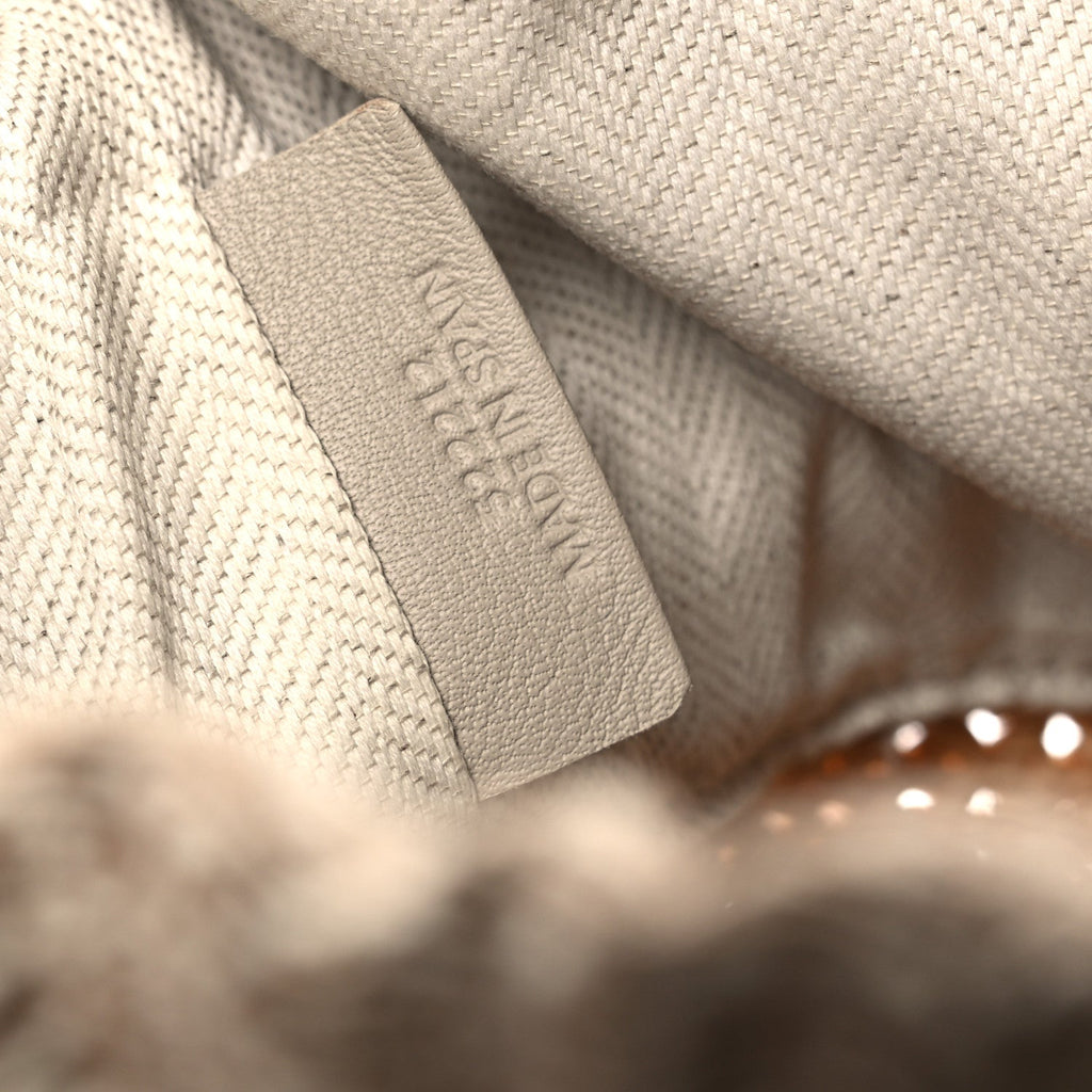 Calfskin Raffia Anagram Paulas Ibiza Pochette Bag Natural Tan