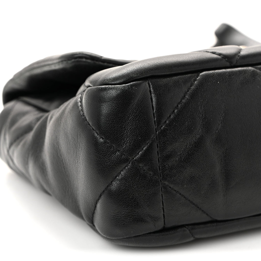 Lambskin Quilted Medium Chanel 19 Flap Black