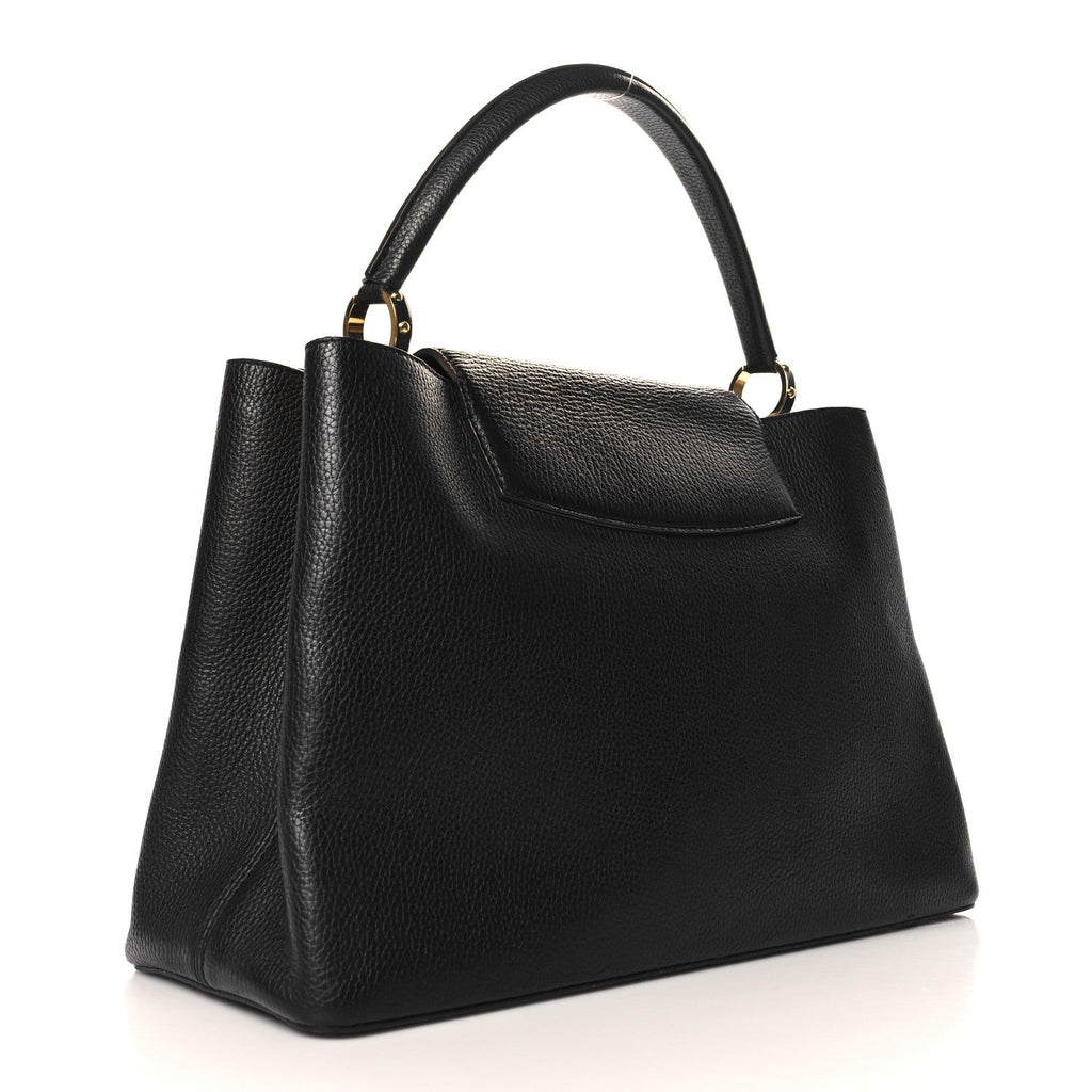 Taurillon Capucines GM  Black Fuchsia