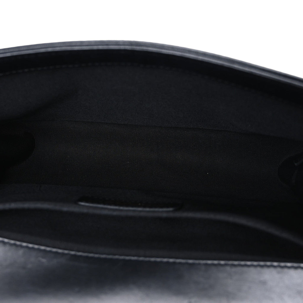 Lambskin Quilted Medium Boy Flap Black