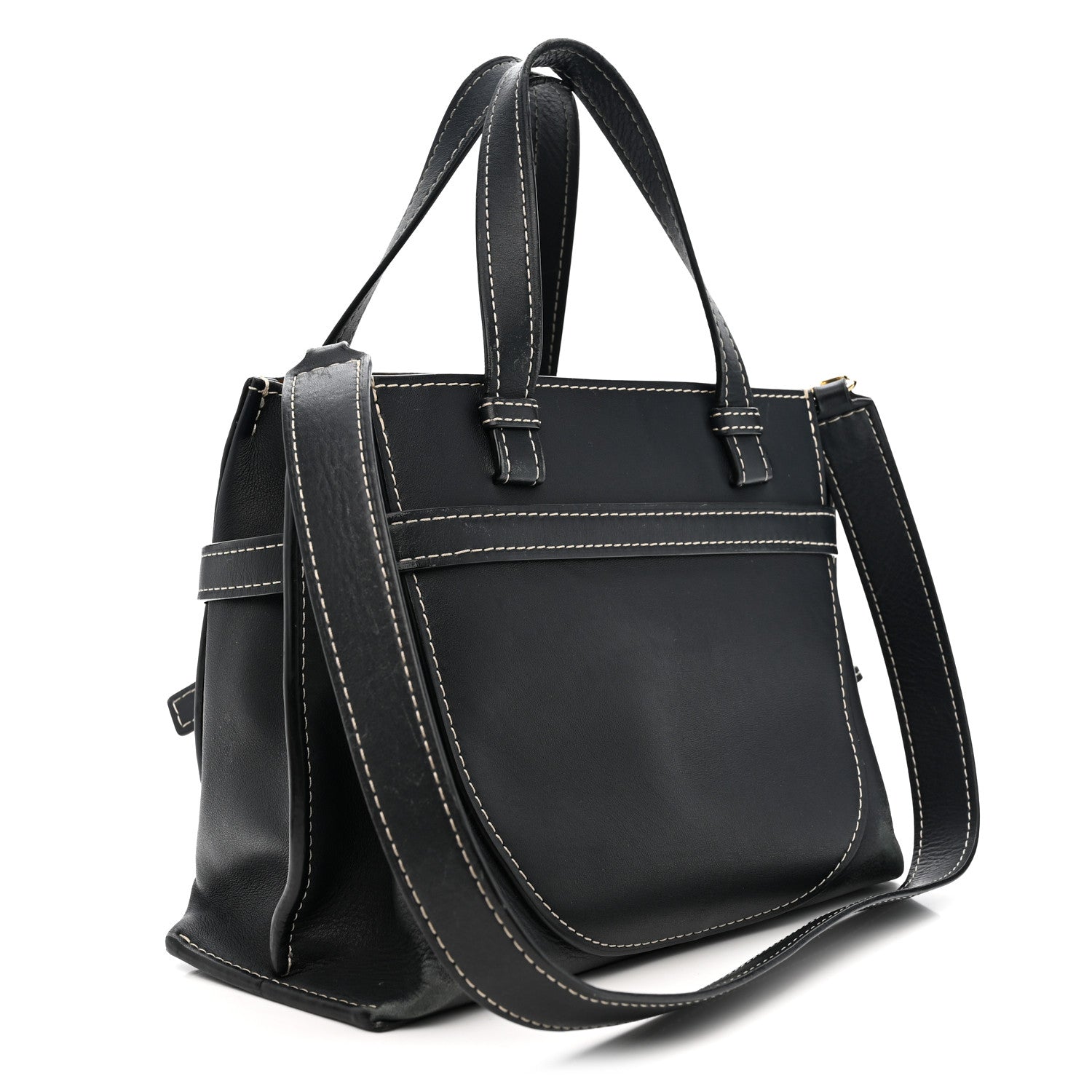 Calfskin Gate Tote Midnight Blue