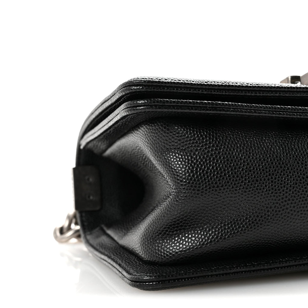 Caviar Quilted Small Boy Flap Black