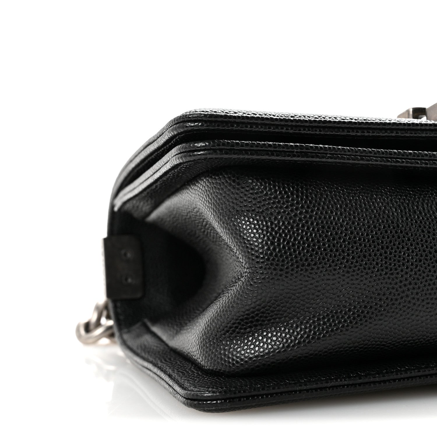 Caviar Quilted Small Boy Flap Black