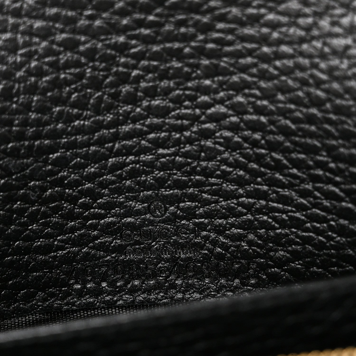 Calfskin Mini GG Marmont Chain Wallet Black